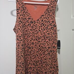 Torrid Leopard Print Tank Top - Vibrant Orange and Black
